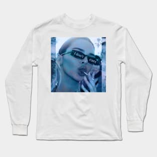 Blue kendall Jenner - I Dont Care Long Sleeve T-Shirt